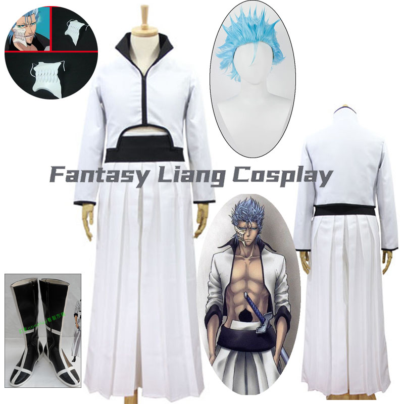 Men Shoes Japan - Disfraz de Anime Grimmjow Jeagerjaques, peluca,
