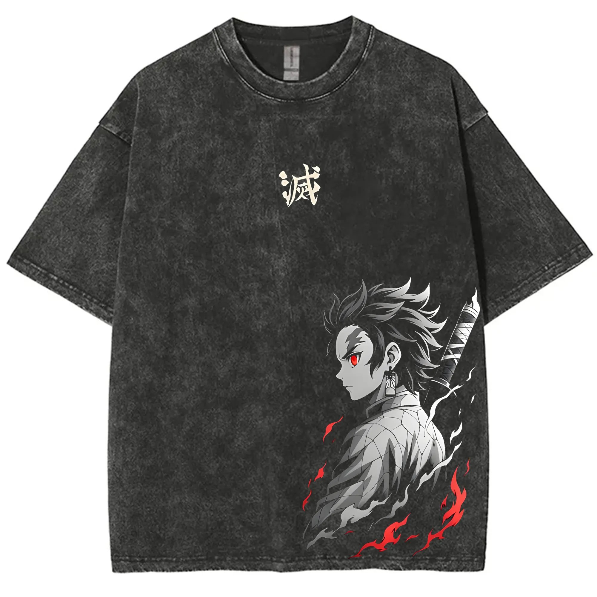 Camiseta con gráfico lavado Vi - Men Shoes Japan reseña y precio